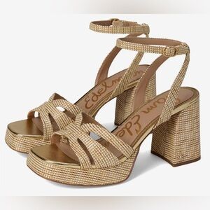 Sam Edelman
Jullian Raffia Ankle Strap Platform Sandals sand dune multi 8.5